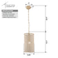 1-Light Wooden Beads Farmhouse Beige Dry Rated Island Pendant Lighting